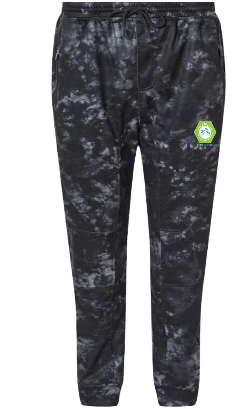 B-360 Black Tie Dye Joggers